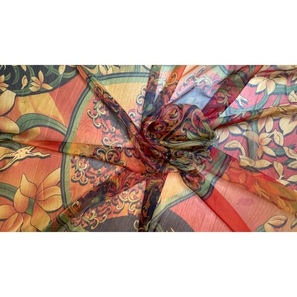 2/$30 NEW Boho Silk Feeling Eclectic Floral Elegant Chic Sheer Design Tropical - Picture 7 of 9